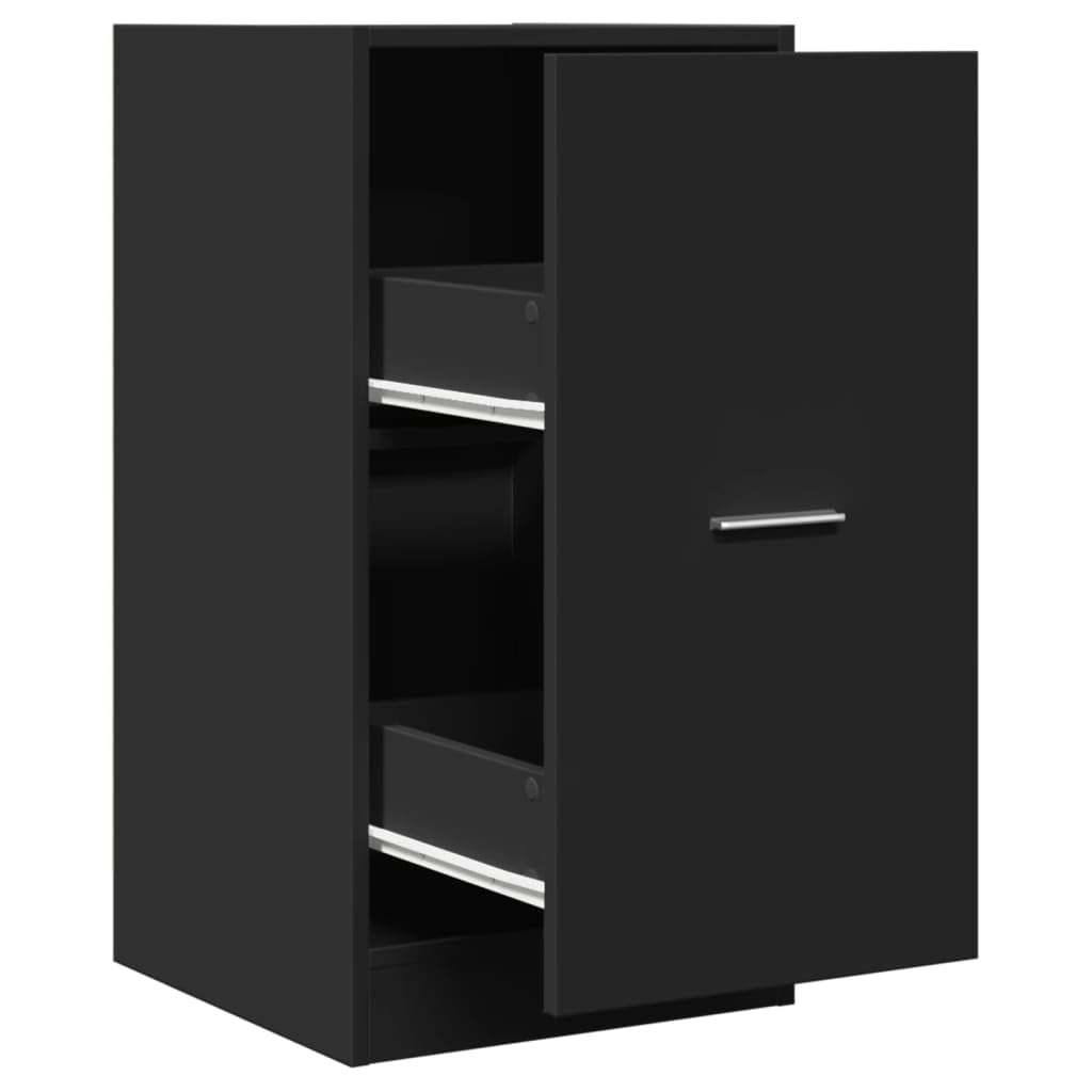 ShGaxin Szafka apteczna czarna 40 x 41 x 77,5 cm z płyty wiórowej, szafka apteczna, wyposażenie apteki, meble do szafy, meble biurowe-855188
