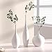 Relexome White Ceramic Vase Modern Boho Wabi-Sabi Flower Vase Set of 3 Decorative Aesthetic Vases for Centerpieces Pampas Matte Minimalist Vases for Living Room Table Shelf Home Decor Gift