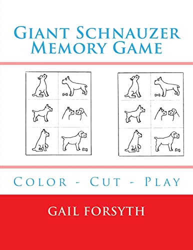 Giant Schnauzer Memory Game: Color - Cut - Play