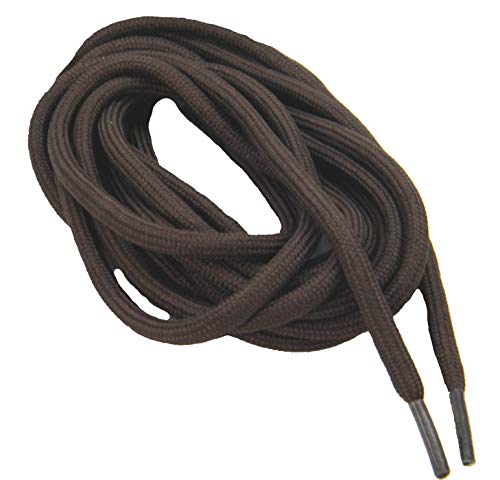 Greatlaces proMAX(tm) Oxford Work Boot shoelaces Large Diameter Polyester -2 Pair Pack- (54 Inch 137 cm, Brown)