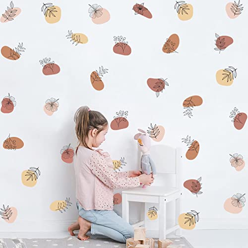 Colorful Line Wall Decals Art Polka Dots Wall Sticker Boho Wall Decals Peel And Stick Modern Line Wall Decal Bedroom Decor,Irregular Dots Wall Sticker For Kids Room Girl Room Living Room Nursery Decor #TOP5