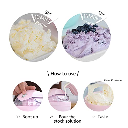 LFFRJL Mini-Frucht-softeis-Maschine,Tragbare Maschine Den Weichen Frozen Yogurt Den Haushalt,DIY-Kompressor,Geräuscharm… – Bild 7