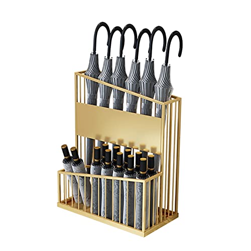 Cadre en métal doré d'exception, porte-parapluie multifonctionnel haut de gamme