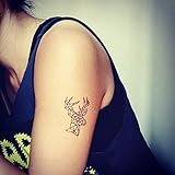 Tatouages Temporaires Cerf géométrique (2 Pièces) - OhMyTat