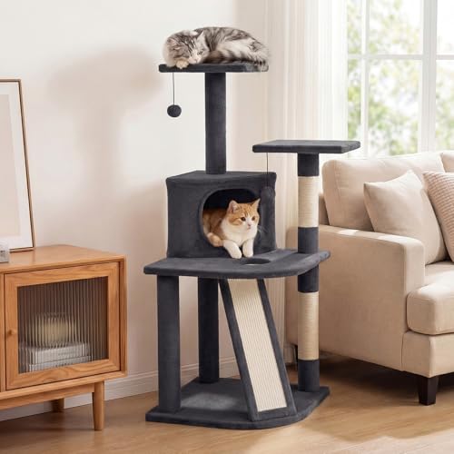 Árbol para Gato Moderno Multi-Niveles 44 pulgadas Gris Oscuro miniatura 1