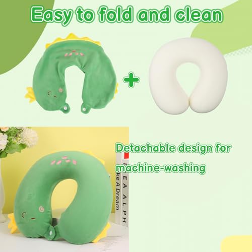 Apricitie Nackenkissen Kinder Memory Foam Reisekissen Cartoon Tier Nackenstütze, 30 x 30cm Nackenhörnchen Erwachsene Niedlich Kinder Reisekissen U-förmiges Nackenkissen Flugzeug für Reisen