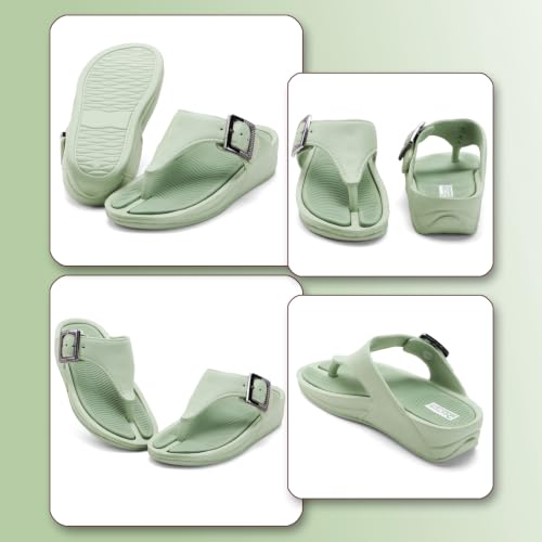 Image of DOCTOR HEALTH SUPER SOFT Women's Orthopedic Toe Ring Sandals | Adjustable Buckle Comfort Flip Flops | Soft Cushioned Lightweight Anti-Skid Everyday Wear Slippers for Women