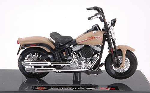 HARLEY DAVIDSON FLSTSB CROSS BONES 2008 BEIGE 1:18...