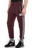 Cipo & Baxx Pantaloni da jogging da uomo, comodi pantaloni per il tempo libero con taglio sportivo, tasche funzionali e design alla moda per tutti i giorni, sport e streetwear, Cr120 Borgogna Grigio