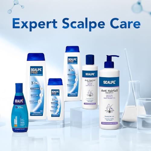 Image of Scalpe Pro Daily Anti-Dandruff Shampoo | Removes Dandruff from Source | Helps with Itching, Irritation & Redness accompanying Dandruff | Scalpe Science | Climbazole & ZPTO Formulation | Strong & Smooth Hair | Daily Use | Dermatologically Tested Solution | For Women & Men | 200ml | Pack of 4