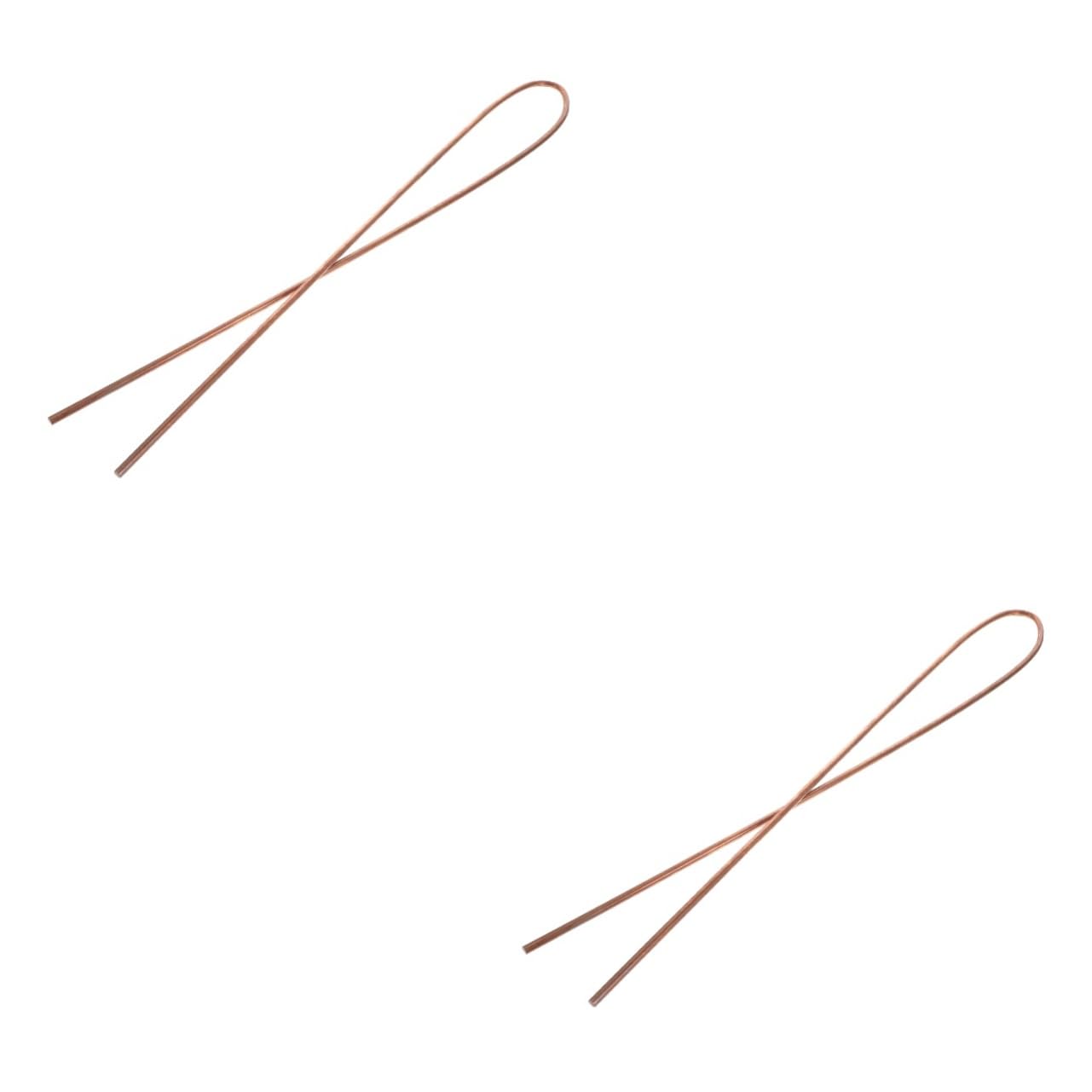 OSOLADY 2pcs Copper Rod Round Bar Rod Round Rod Copper Dowsing Rods Copper and Zinc Rods Metal Crafting Rods Grounding Rod Copper Bar Copper Wire Rods for Garden Dowsing Rods Copper