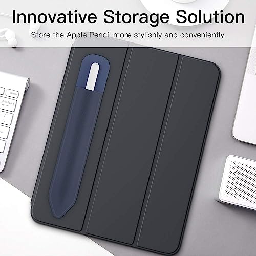Image of MoKo Adhesive Pencil Case Holder Sticker for Apple Pencil, Indigo+Sky Blue