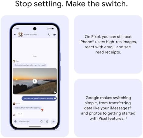 Google Pixel 10a - 30+ Hours Battery, Camera Coach, Gemini - Lavender 128GB - 5