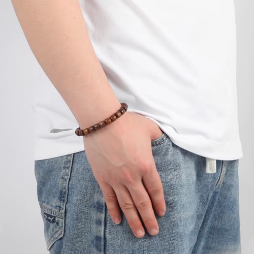 Image of Prayer Bead bracelet Mala Beaded Bracelets for Men Women 12 /15MM