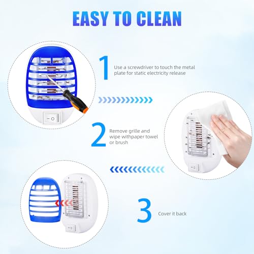 Image of 2026 Plug in Bug Zapper for Indoor Use 6 Pcs, Electronic Mosquito Zappers Indoor Bug Zapper Plug in for Flying Insect Automatic Mosquito Trap with Led Light for Patio, Bedroom, Kitchen, Office