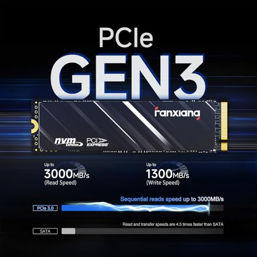 Image of fanxiang S501Q SSD 512GB PCle 3.0x4 Internal Solid State Drive, NVMe M.2 2280 Internal Solid State Drive, SLC Cache 3D NAND Up to 3000MB /s for Laptop and PC Desktops