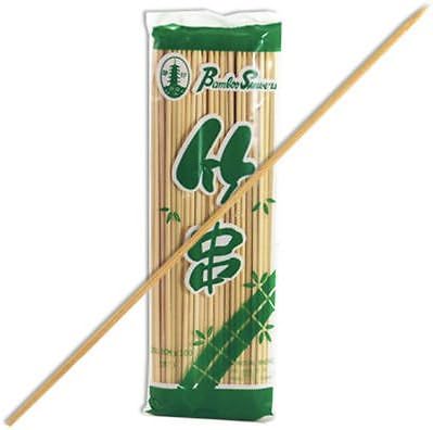 Pack of 100 PCS. Bamboo Wooden 5 Skewer Sticks Barbecues BBQ Shish Kabobs Grill