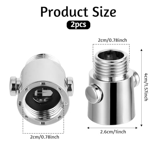 cobee 2 Stück Absperrventil G1/2, Wasserstop Dusche Duschkopf Absperrventil Durchflussbegrenzer Dusche Absperrventil Shut-Off Ventil Duschkopf Eckventil Duschkopf Absperrventil für Dusche(2 Stück)