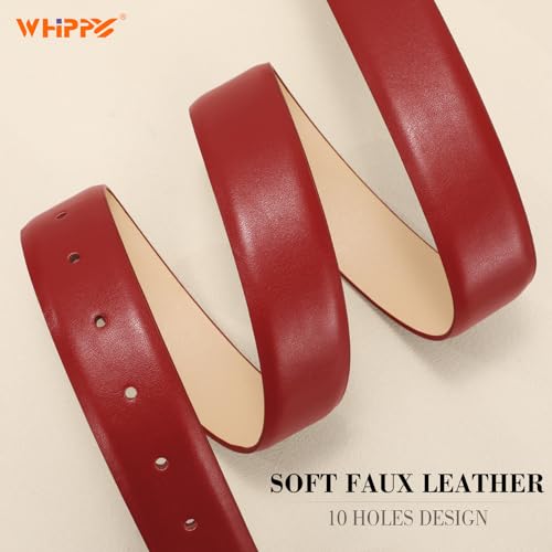 WHIPPY Women Leather Belts for Jeans Pants Dress Fashion Gold Buckle Ladies Waist Belt Casual Women Belts4