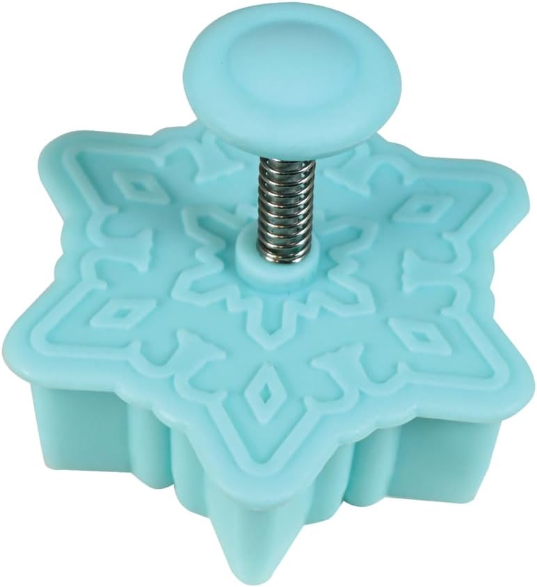 R&M Christmas, Winter Pastry & Cookie Cutter Set of 4, Assorted Colors and Designs, Winter, Frozen, Snowflakes. 2 Inch Cookie Cutter - Image 8