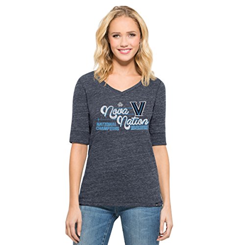 '47 NCAA Villanova Wildcats Women's 2016 Basketball National Champions Roster Tee, Large, Nightfall