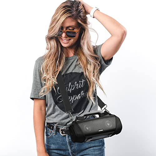 Txesign Travel Carrying Strap Case For Anker Soundcore Motion Boom Outdoor Speaker, Adjustable Shoulder Strap With Two Side Covers Travel Carrying Case Speaker Cover For Anker Soundcore Motion #TOP5