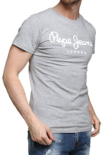 Pepe Jeans Original Stretch N T-Shirt, Hombre, Gris (Grey Marl), M
