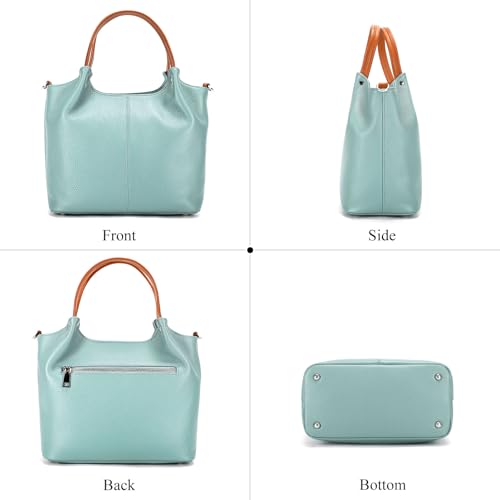 Image of Genuine Leather Women Handbags and Purses Designer Medium Tote Bag Fashion Shoulder Crossbody Satchel Hobo Bag