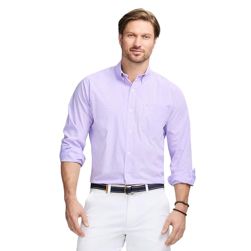 IZOD Men's Performance Comfort Long Sleeve Shirt, Sand Verbana, XL