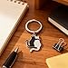 Exodmx Cute Cat Keychain, Black and White Cat Keychain Funny Gifts for Women Men