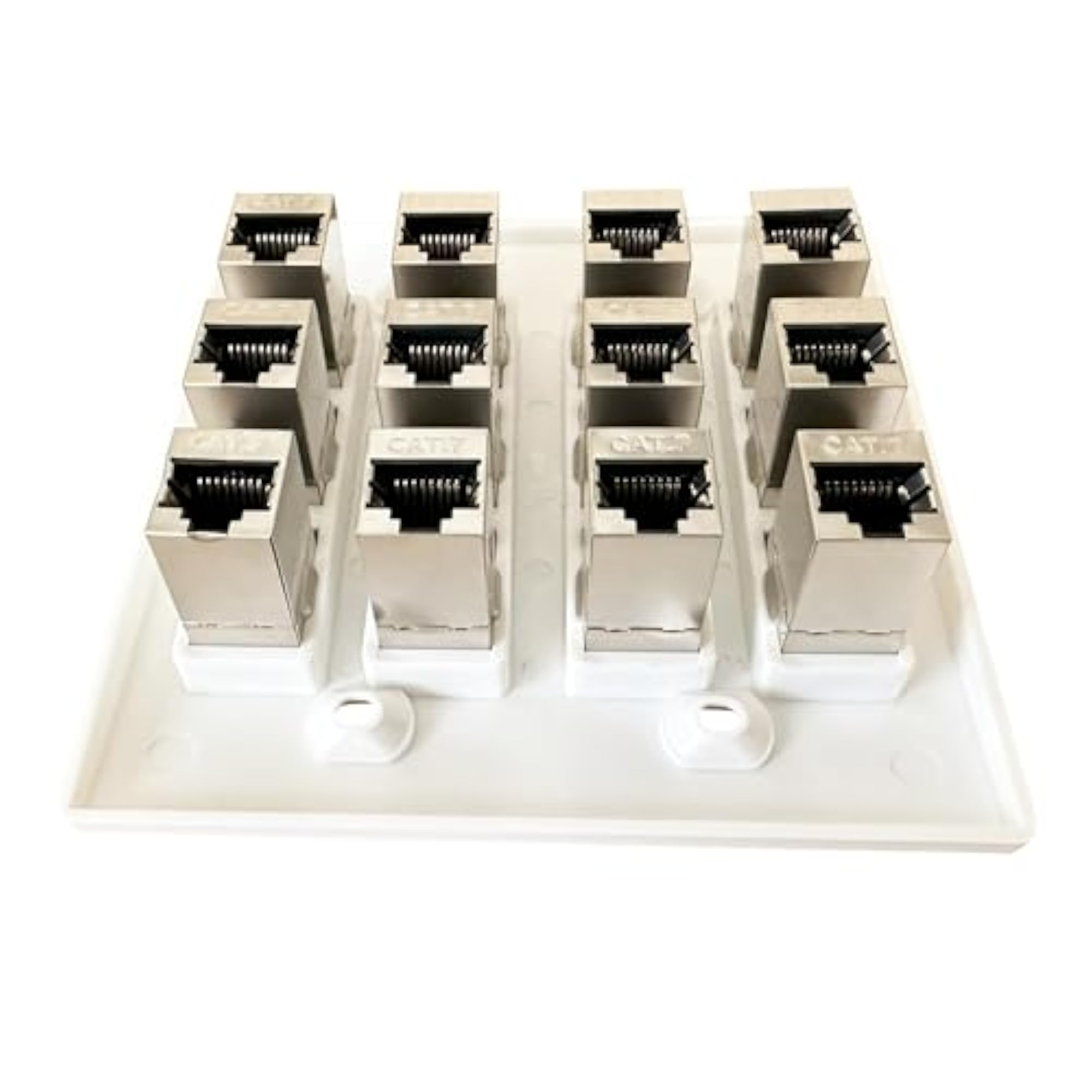 Cat7 RJ45 Ethernet Wall Plate, Female to Female