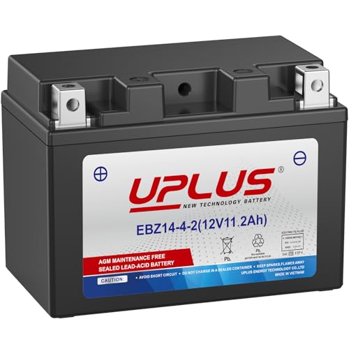 YTZ14S Motorcycle Battery EBZ14-4-2 UPLUS 210CCA Scooter Battery Maintenance Free - Sealed AGM CUB Replace for CADET 490-280-F017 Battery ZT1 ZT2 ZTS1 ZTS2 ZTX4 ZTX5 ZTX6 725P17335