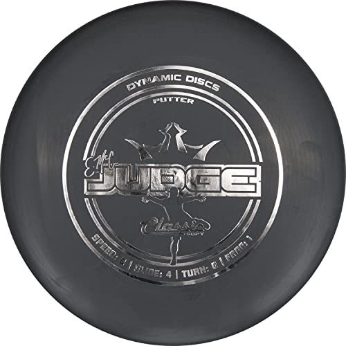 Dynamic Discs Classic Soft Emac Judge Disc Golf Putter | Great Putt and Approach Frisbee Golf Disc for Beginners | Designed by Disc Golf World Champion Eric McCabe (Black)