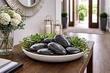 TODOSTONES Piedra Negra para Decoracion de Alto Pulido tamaño 8-12cm (5, Kilogramos)