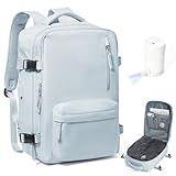Vacuum Backpack with Air Pump, 18x14x8 inches Travel Bag, Flight Approved Personal Items Carry On Backpack Checked Bags, Airback Vacuum Seal Compression Backpacks for Women Men