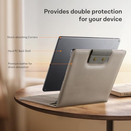 Image of CoBak Premium Leather Case for TCL 11 inch Device with File Folders