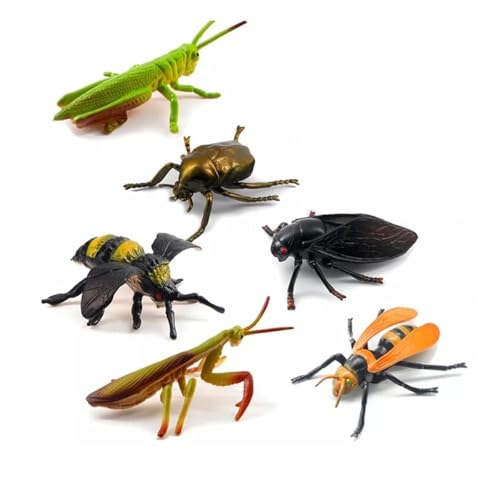 Image of Bestie Realistic Fake Insects - Educational Bee & Grasshopper Figures