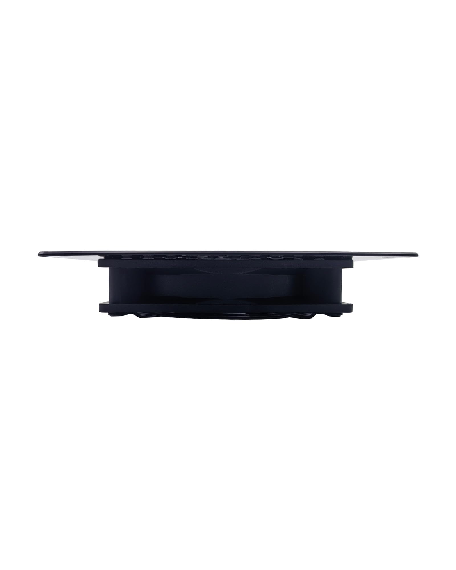 Ventilateur USB 120 mm, système silencieux contrôlé par la température, ventilateur 5 V avec cadre moderne en aluminium brossé noir pour armoires AV home cinéma