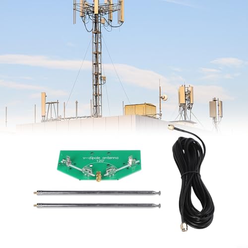 Antena telescópica FM V positiva con cable para recepción meteorológica 3