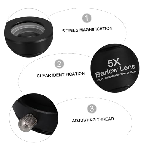 Lente Barlow telescopio astronómico óptico con adaptador 3