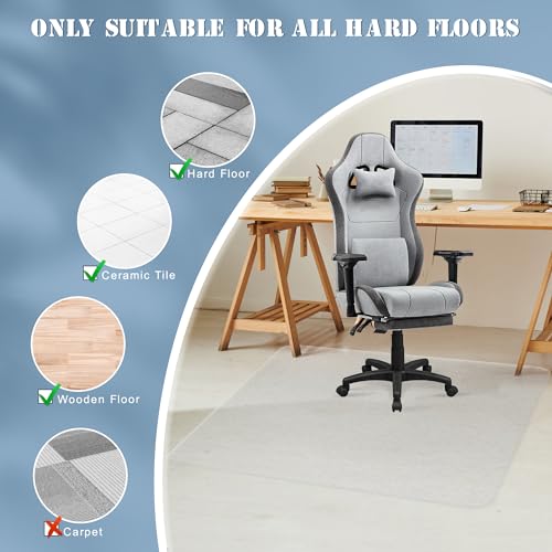 Leapyouth Office Chair Mat For Hard Wood Floors, Inches Clear Floor Mat For For Rolling Chairs, Heavy Duty Wood/Tile Floor Protectors For Home Office, Anti-Slip, Easy To Clean thumb #3