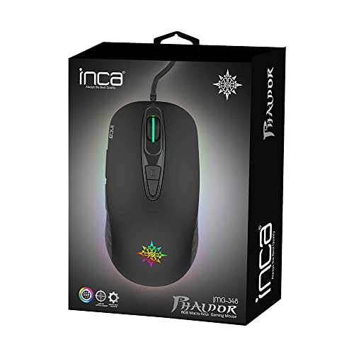 Souris de jeu Inca IMG-348 PHALDOR RGB 3200 DPI avec macro programmables