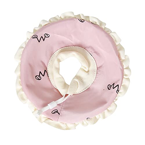 Image of Hamster Cone Recovery Collar After Injury Anti-Lick Anti-bite Pet Protection Collar for Small Animal Elizabethan Collar for Rabbit Guinea Pigs Rats Ferret Squrrel (L, Pink)