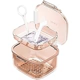 Retainer Case, Retainer Cleaner Case, Unique Denture Bath with Drain Tray, Suitable for Dentures, Denture Bridges, Partial Dentures, Traditional...