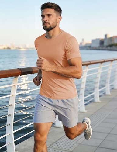 Image of MAGCOMSEN Men's Short Sleeve T-Shirt Quick Dry UPF 50+ Athletic Running Workout Fishing Top Tee Performance Shirts