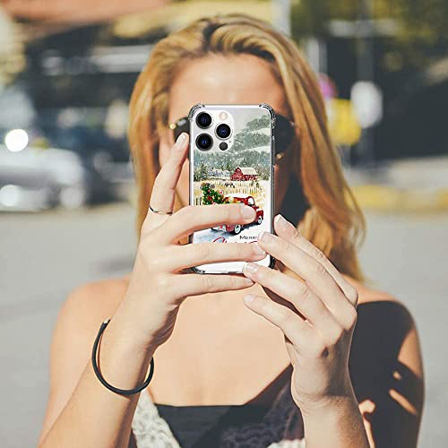 Saijing Christmas Tree Red Truck Aesthetic Pattern Phone Case Compatible With Iphone 13, Slim Fit Shockproof Drop Full Body Protection Case Cover For Iphone 13(2021) 6.1In, 13(6.1In) #TOP3