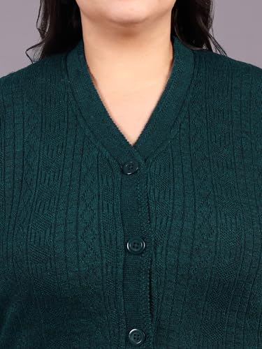 Image of HIFZAA Plus Size Sweater for Womens Woolen Full Sleeve Cardigan 3XL 4XL 5XL 6XL