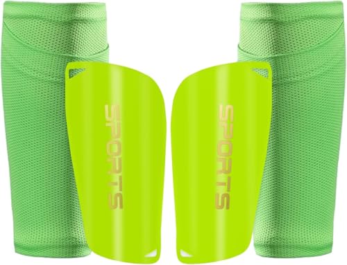 BUYUP Kids Youth Soccer Shin Guards, Shin Pads and Shin Guard Sleeves for 3-15 Years Old Boys and Girls for Football Games, EVA Cushion Protection Reduce Shocks and Injuries(M 3'10" - 4'4" Tall)
