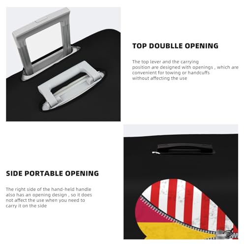 Travel Luggage Cover Heart America Flag And Belgium Flag Fashion Washable Baggage Suitcase Protector Fit For Luggage X-Large4