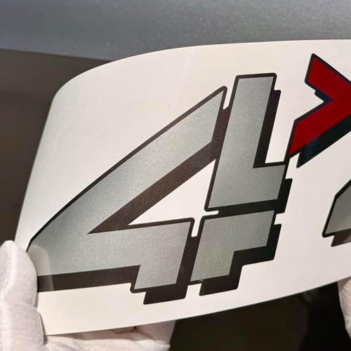 GOLD HOOK 4x4 Decals for Trucks, Metallic Gray, Set of 2 - 1